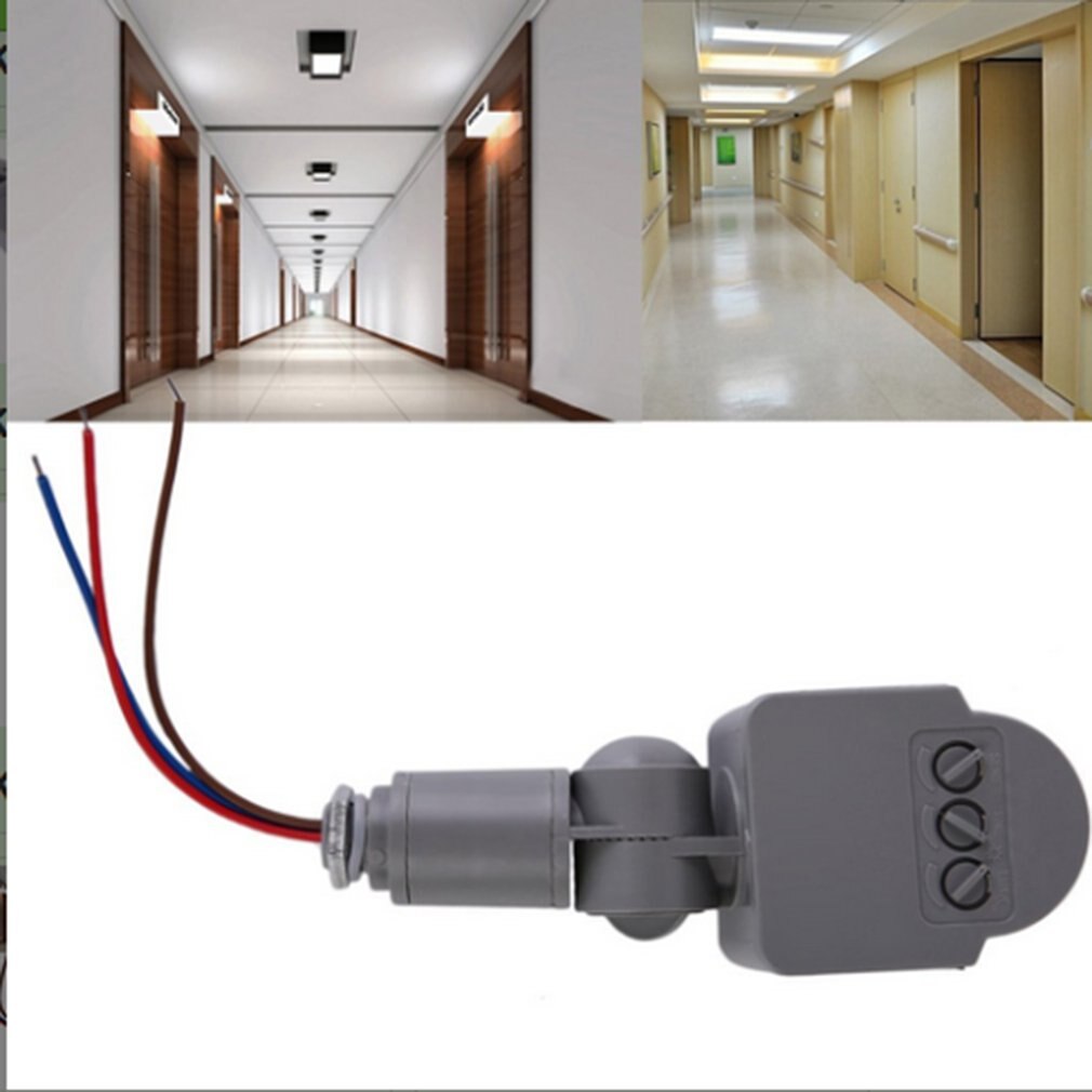 Automatic Infrared PIR Motion Sensor Switch Universal Motion Sensor Light Switch Outdoor AC 220V With LED Light