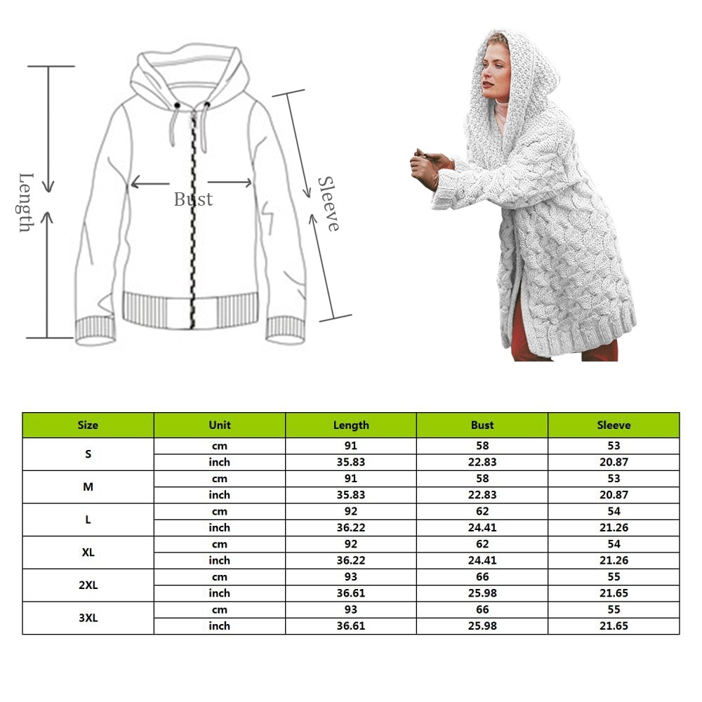 Dam luva lång kofta stickad vintertröja kvinnlig dam tröja ficka kofta kappa plus storlek s -3xl
