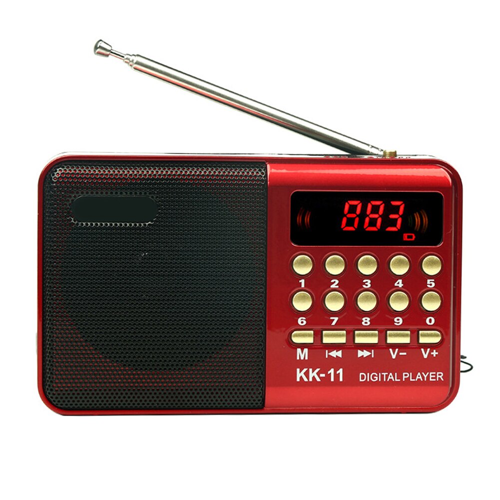 Radio digitale palmare Radio portatile USB ricaricabile FM lettore MP3 Radio pilas Speaker Supports supporta TF Card: Default Title
