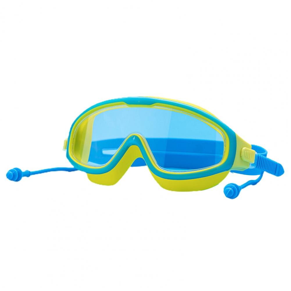 Child Big Frame Anti Fog Swimming Goggles kids Waterproof diving goggles equipment Children glasses for swimming pool: Blue Yellow