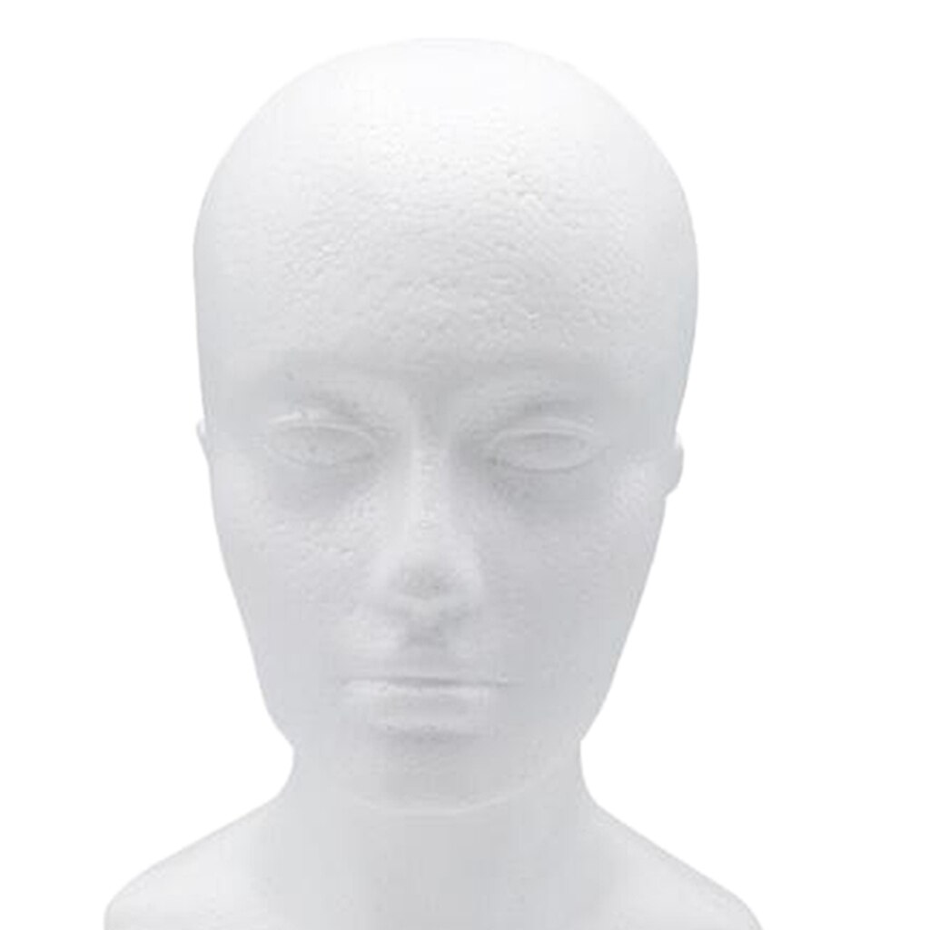 White Salon Man's Mannequin Stand Model For Wig Headset Headwear Jewelry Display
