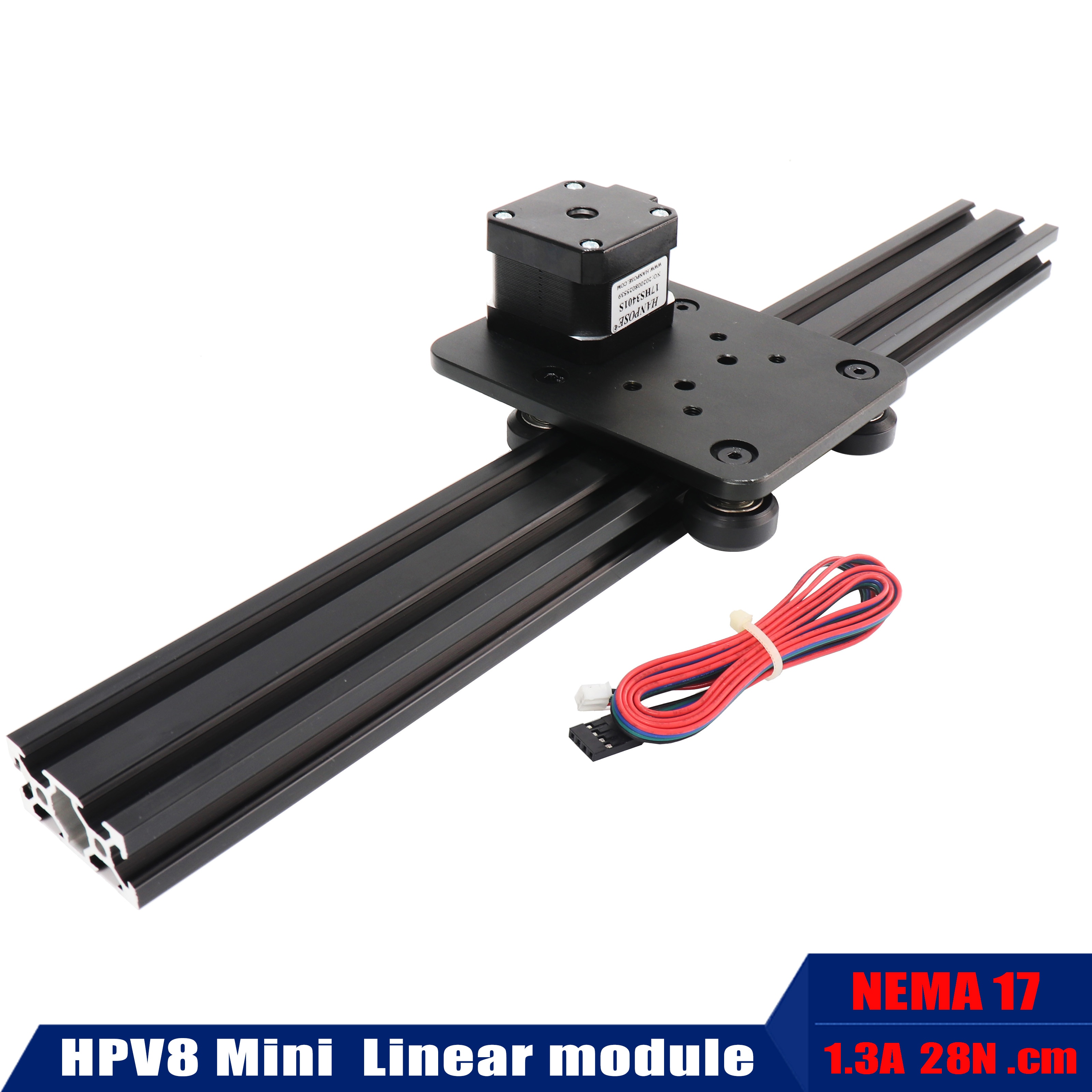 HPV8 Openbuilds Mini Solid V Slot Belt Linear module and Pinion Linear Actuator nema17 stepper motorfor 3D printer sapre parts