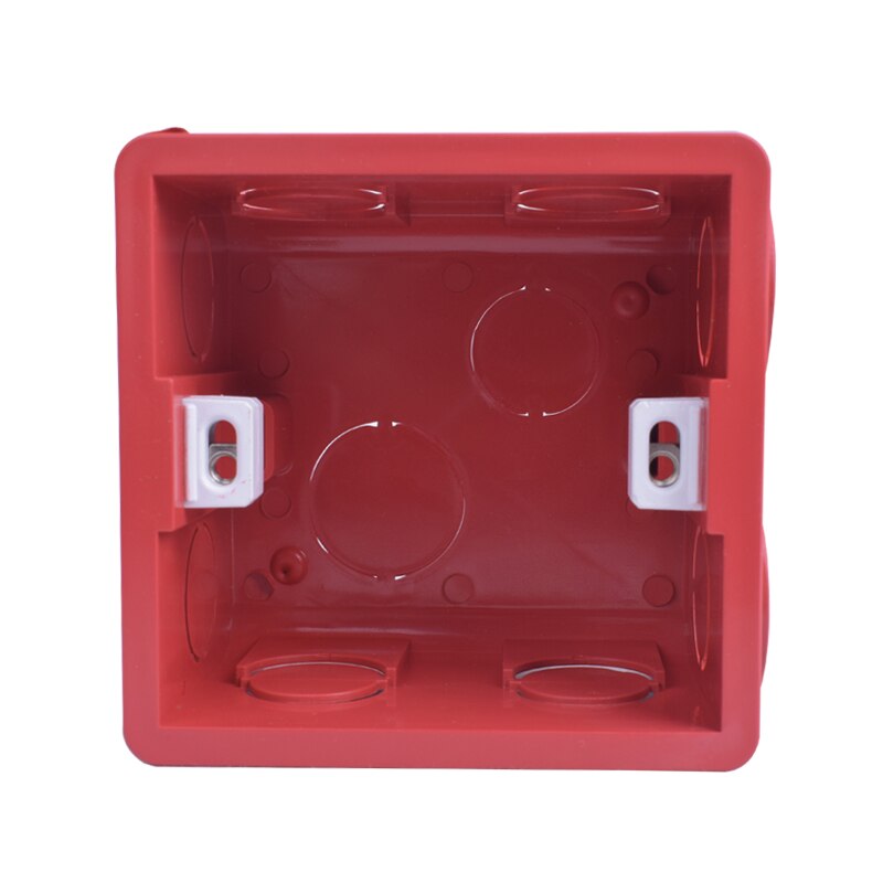 Wall Mounting Box, 86 Internal Cassette, Wiring Box, White Back Blue Red Box For 86mm*86mm Standard Wall Switch and Socket: Red