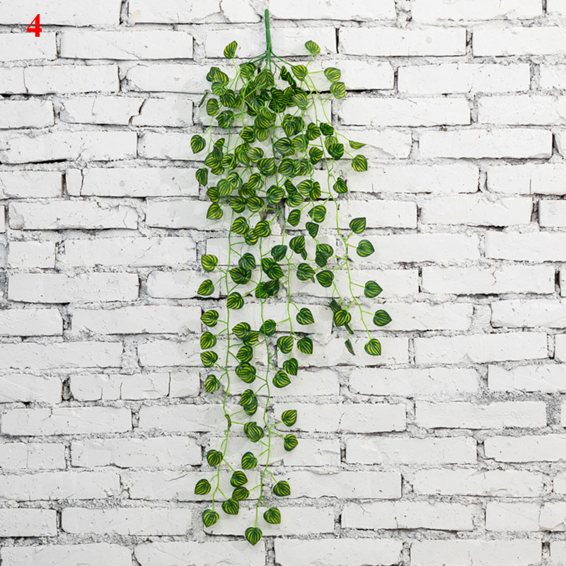 Plantas Artificiales de Pared Colgantes para Viñas, Simulación de Colgar, Hojas de Ratán, Ramas, Hoja Verde de Hiedra Decoración para Boda, para Casa, Otoño: 4