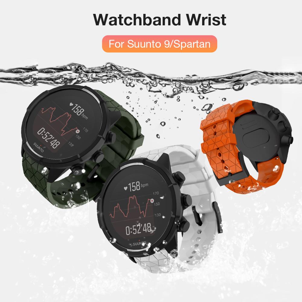 For Suunto 9 Baro Titanium Silicone Replacement Watchband Wrist Band Strap Copper Bracelet Compatible with Suunto Spartan Baro