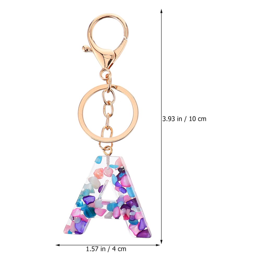 2pcs Keyrings Alphabet Colorful Key Rings Key Pendants Pendants Keychains for Girls Female