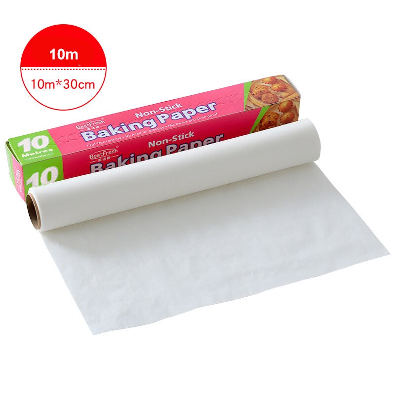 Doublures en papier sulfurisé antiadhésif, 5/10/20 mètres, papier de cuisson pour plaques rondes, poêle, BBQ, papier huilé, four, gâteau, tapis de cuisson: 10M