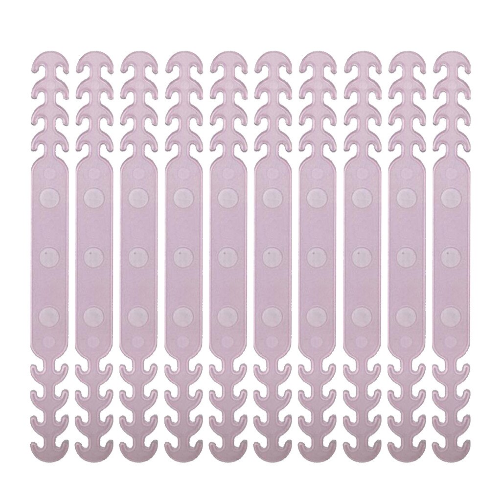 10pc Face Mask Extension Holder Strap Extender Ear Hook Plastic Adjustable Mask Extension Hook Clip Hang Mask Rope Grips: Pink