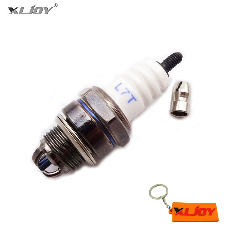 Bujía de encendido de 3 polos, 3 electrodos de alto rendimiento, L7T, Blanca, para Mini Moto ATV de 2 tiempos, Moto de bolsillo: 1pcs
