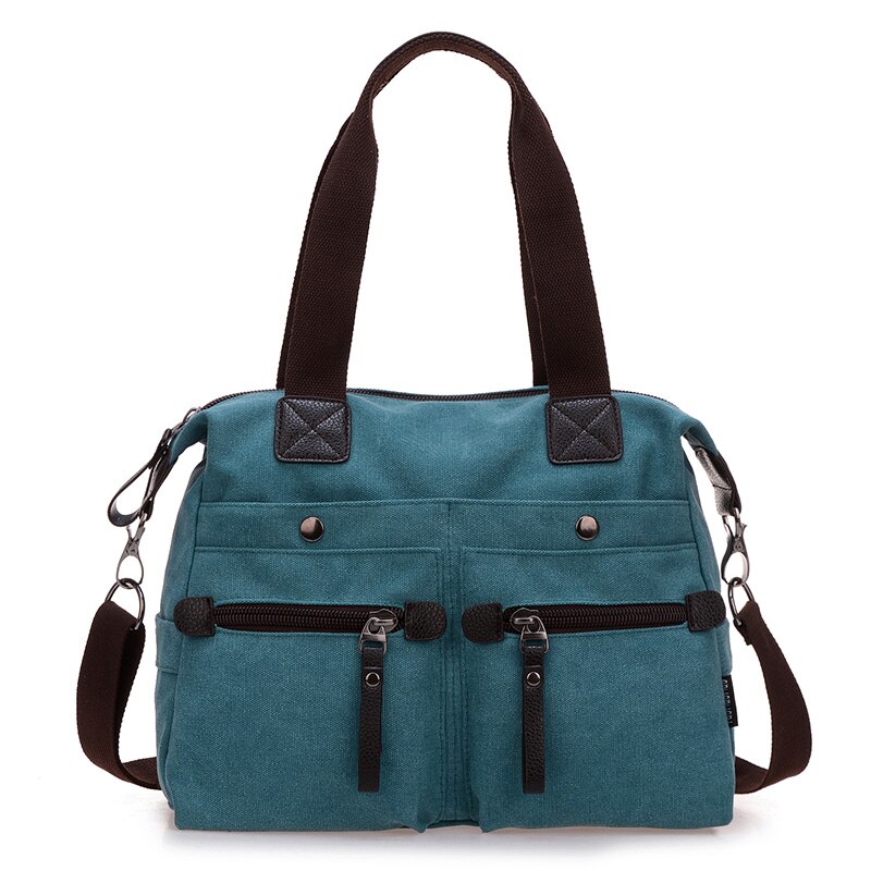 vrouwen handtas canvas tas big size casual cross-body schoudertassen vintage reizen pakket vrouwen tas: Blauw