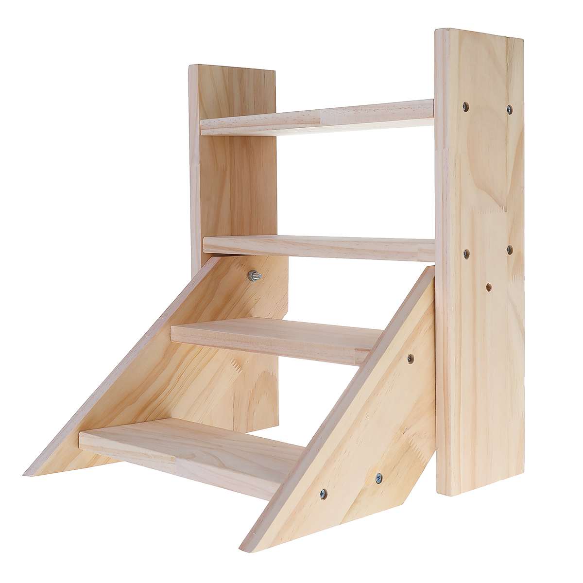 4 Tiers Plant Tray Plant Shelves Flower Display Stand Display Stand Wood Shelf Storage Rack Outdoor Garden Flower Rack Holder: YELLOW