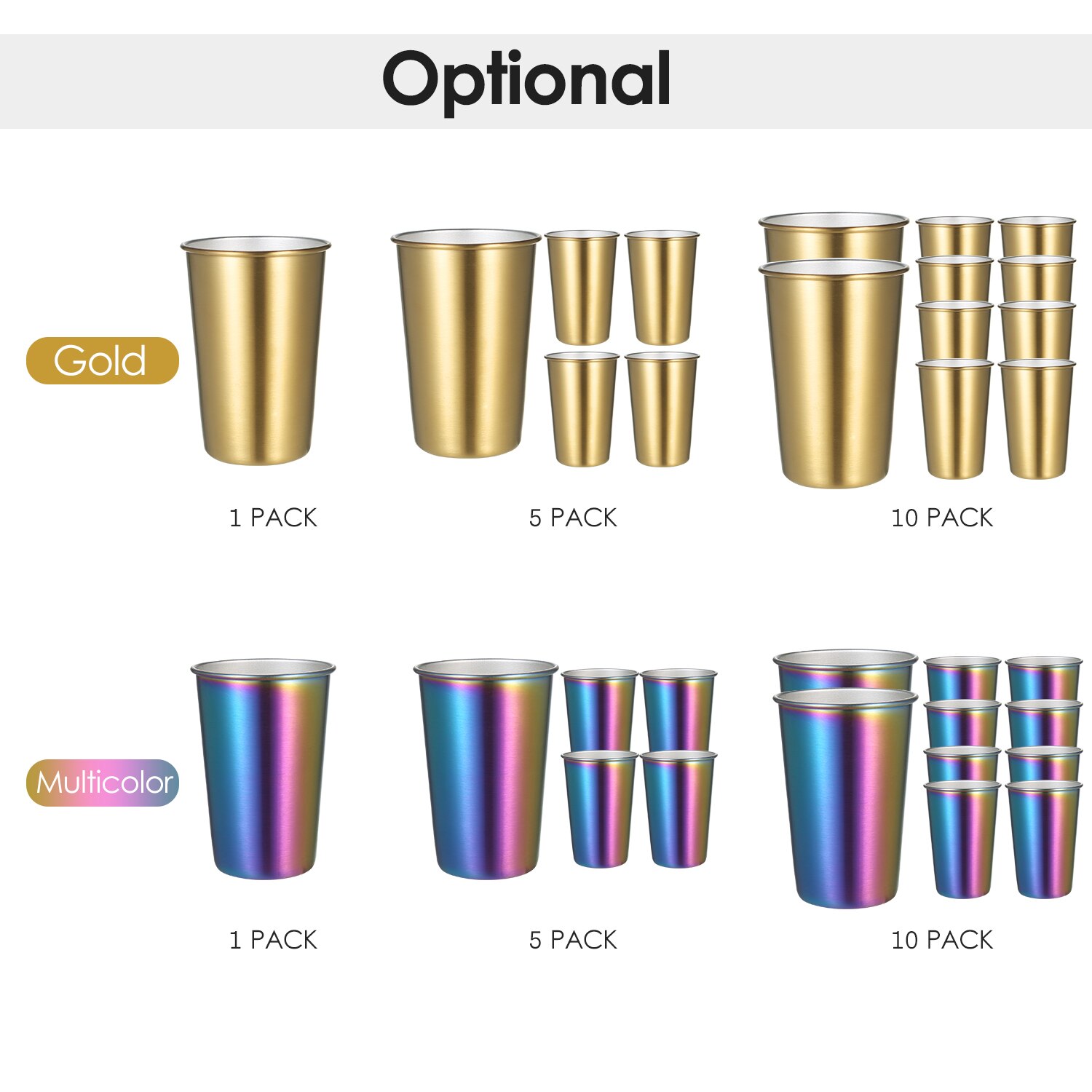 Tasse à café en acier inoxydable de 100ML, pour Bar, fête, en métal coloré, à large bouche, résistante au froid et à la chaleur