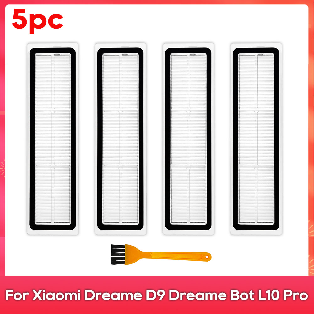 Compatible For ( Dreame D9, L10 Pro, Trouver Robot LDS Vacuum Finder ) Spare Parts Accessories Main Side Brush Mop Hepa Filter: Burgundy