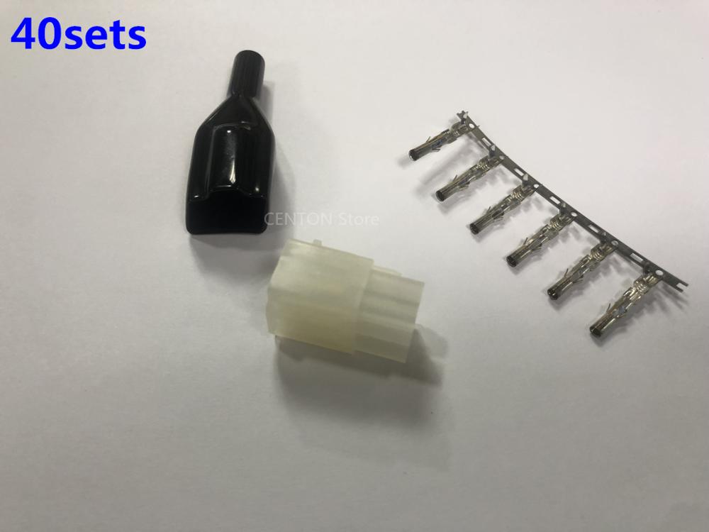 40 sett gjør-det-selv-strømkabelkontakter for yeasu ft -857d ft -897d ic -725 ic-725a kortbølgemobilradio og så videre