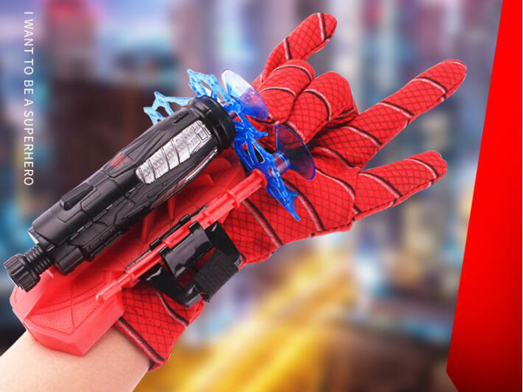 Superhelte handske launcher håndled web shooter skydning dart blaster kostume børnelegetøj  a142