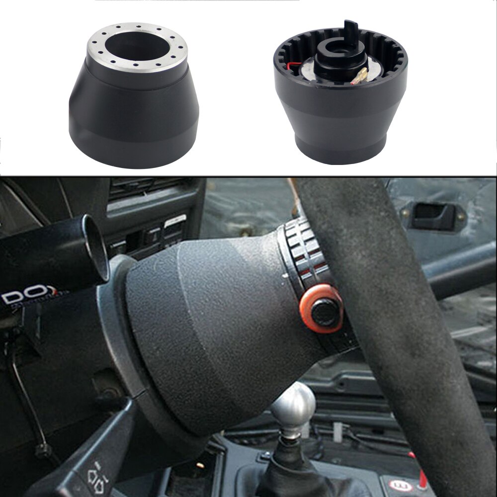 PQY - Black Racing Steering Wheel Hub Adapter Boss Kit For BMW E30 PQY-HUB-E30