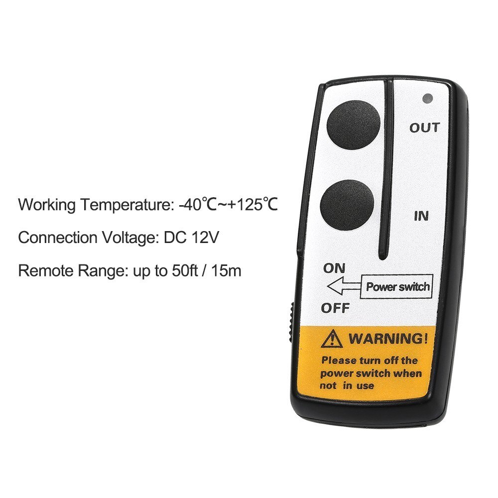 12V Winch Wireless Remote Control Set Truck ATV Warn Ramsey 50ft Handset