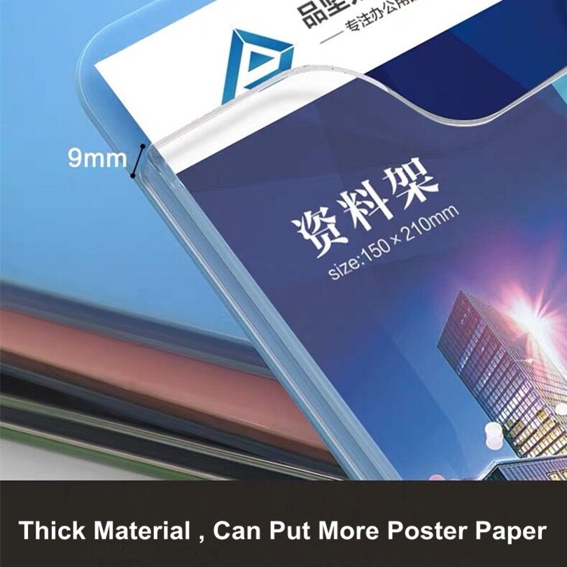 A4 Wall Mount Sign Holder Display Frame File Literature Pocket Holder Document Folder Organizer