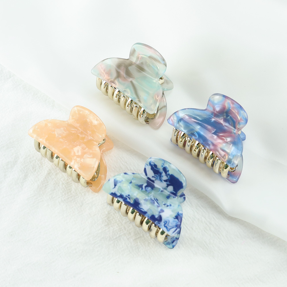 Conjunto de 4 unids/set de horquillas pequeñas para el pelo para mujer, accesorios para el cabello para niña, Color metálico brillante y Noble