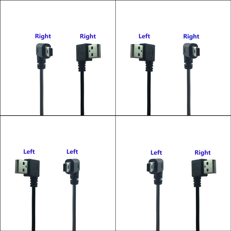 0.2 M Mini Usb Kabel 90 Graden Haakse Naar Usb Type A Voor MP3 Bluetooth Speaker Charger Power Cable usb Haaks Kabel