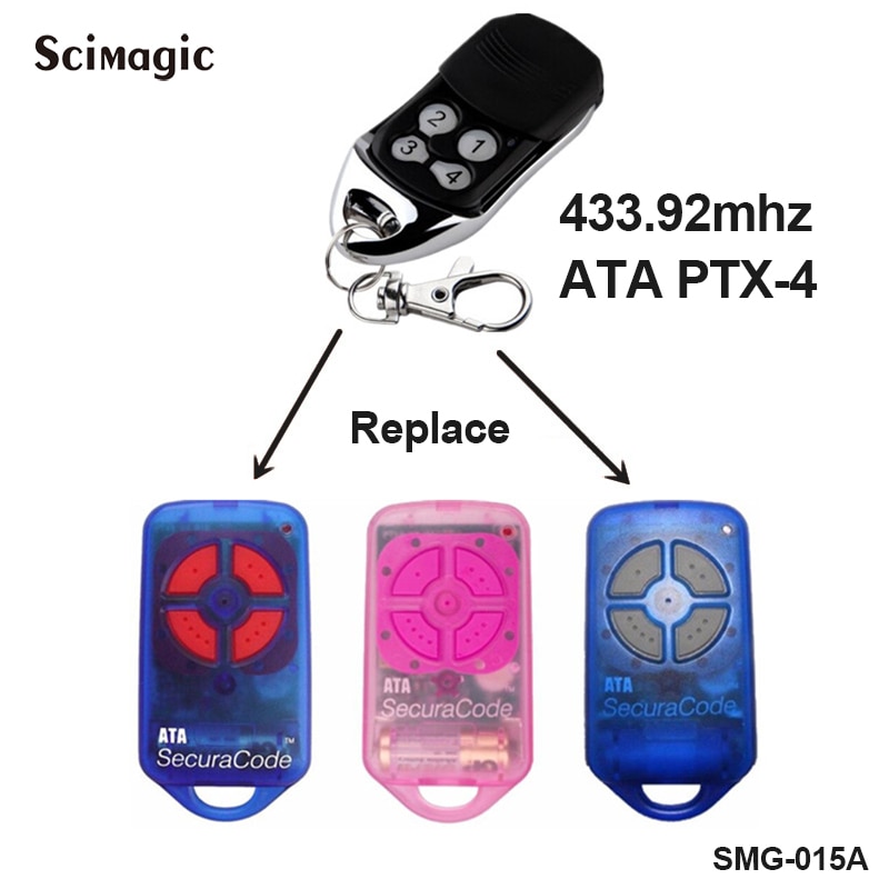 ATA PTX4 433.92 MHz remote control ATA PTX-4 Secura Code rolling code Garage Gate Door Replacement Remote Control