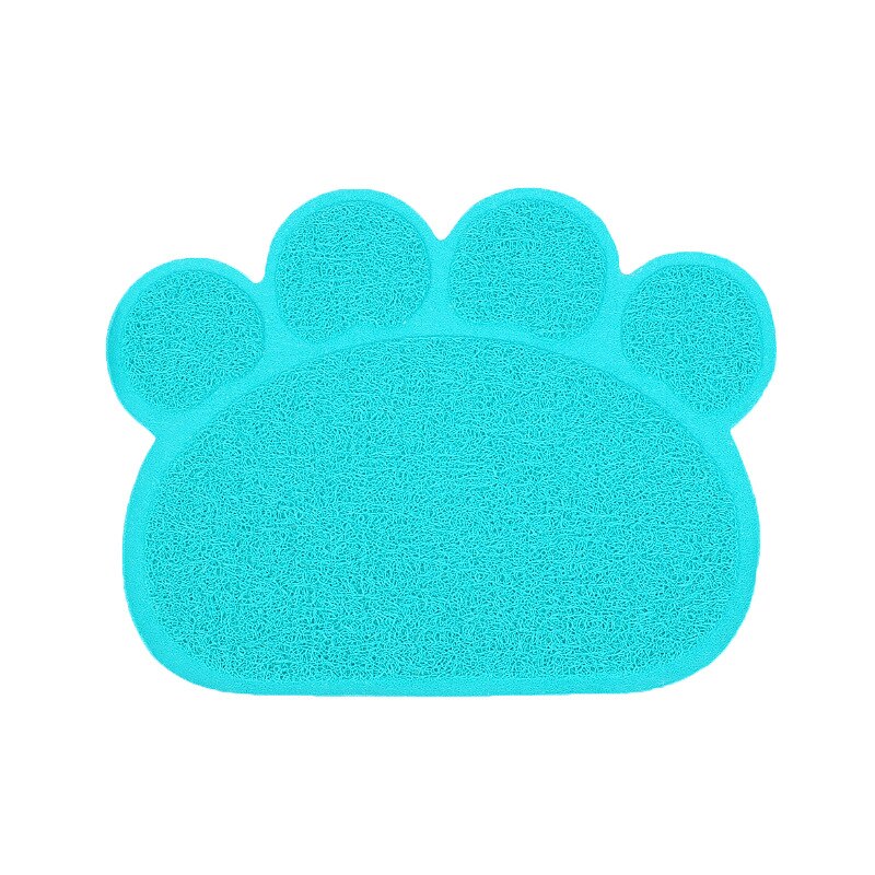 Waterdichte Huisdier Kattenbakvulling Mat Leuke Claw Vorm Voeden Pad Pvc Eenvoudige Reiniging Dubbele Laag Katten Wc Matten Voor Pet katten Supplies: 6