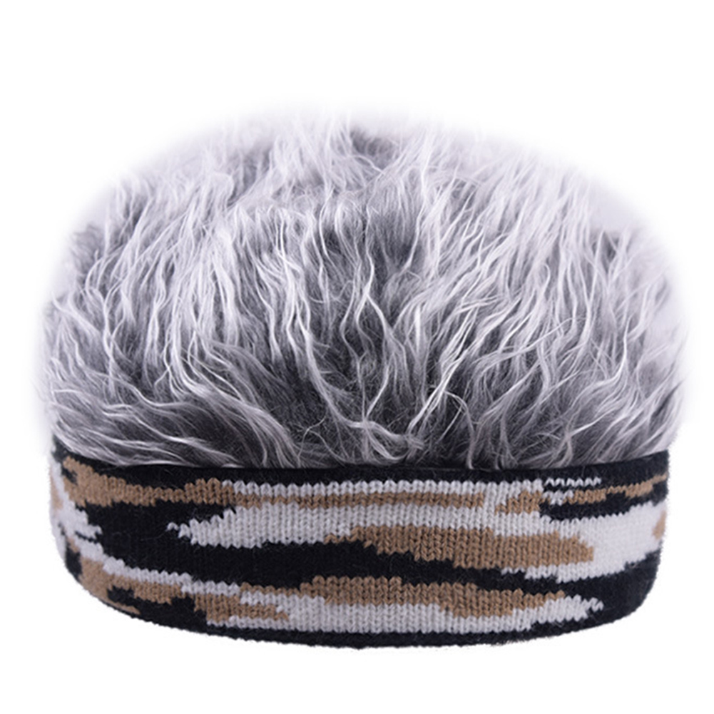 Mannen Beanie Pruik Hoed Fun Korte Haar Caps Ademend Zachte Voor Party Outdoor Nyz Winkel: Grijs