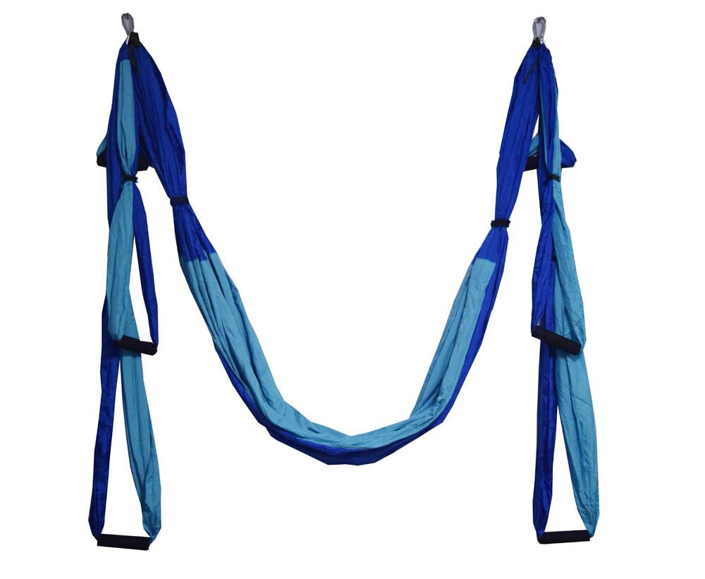 2.5*1.5 M Aerial Yoga Hammock Anti-gravity Inversion Swing OR Yoga Extend Belt + Ceiling Hanging Tray for Home Gym: Yellow