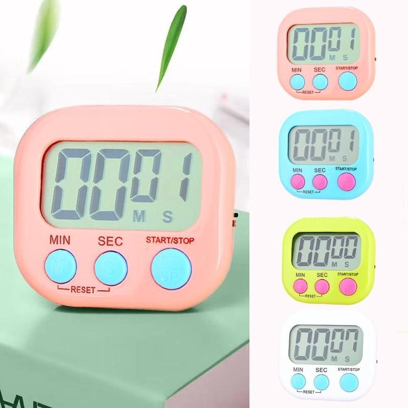 Digital Kitchen Electronic Timer Countdown Alarm Clock Magnetic Backing Stand With Large LCD Display For Cooking Kitchen Supply
