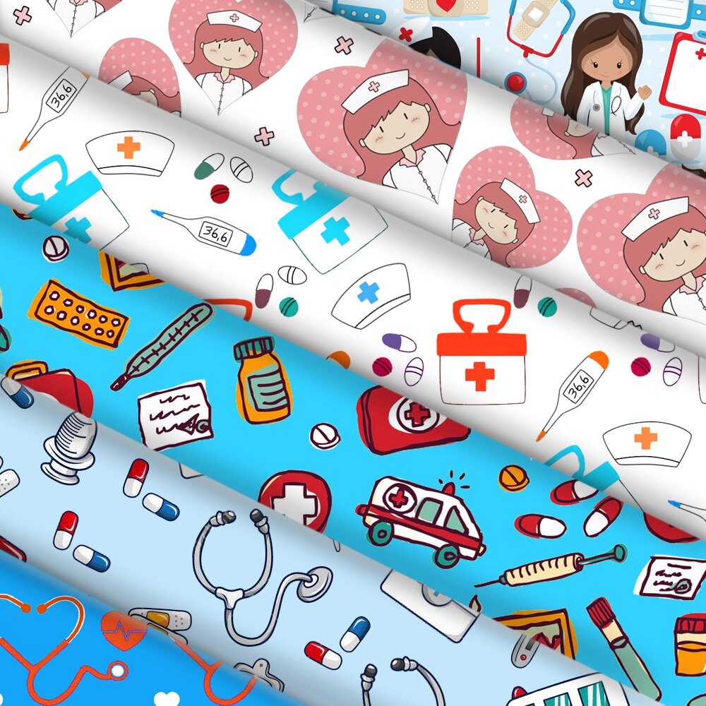 6pcs/set 50*145cm Health Polyester Cotton Fabric Set For Baby Sewing Quilting Fat Quarters Child DIY Patchwork Cloth,c12651