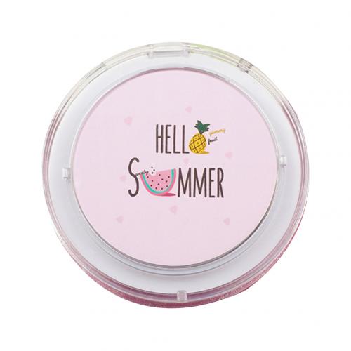 LED Mini Makeup Mirror Hand Held Fold Small Portable Micro USB Connect Cable Chargeableable Cosmetic Mirror: Pineapple