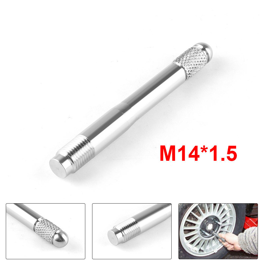 Silver 304 Stainless Steel M14x1.5 Thread Wheel Alignment Stud Kit High Strength Bolt Hanger Guide Tool