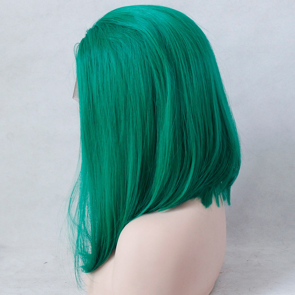 V'NICE-perruque BOB courte verte avec raie au milieu, coiffure synthétique résistante à la chaleur, coiffure synthétique haute température pour femmes