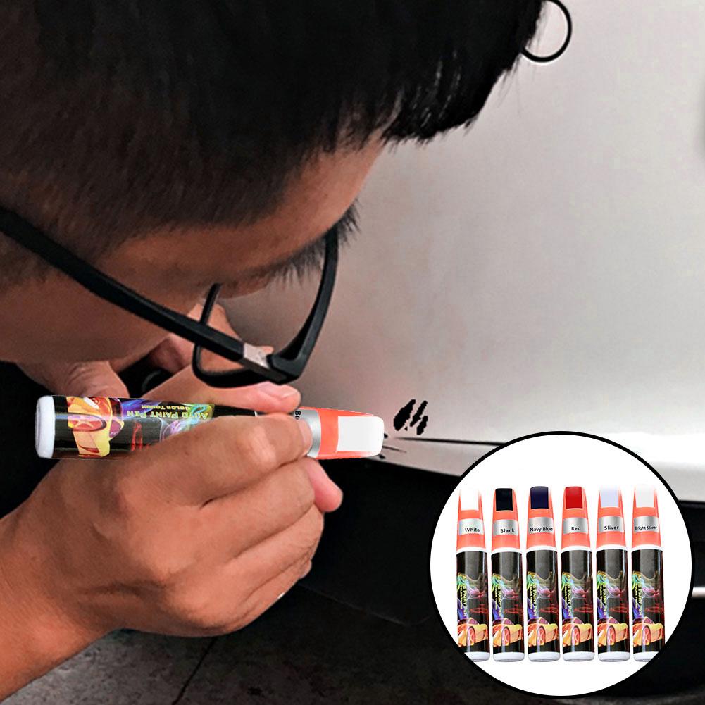Reparación de Pintura de automóviles, bolígrafo reparador para arañazos, lápiz táctil de pintura roja, negra, blanca, plateada y gris