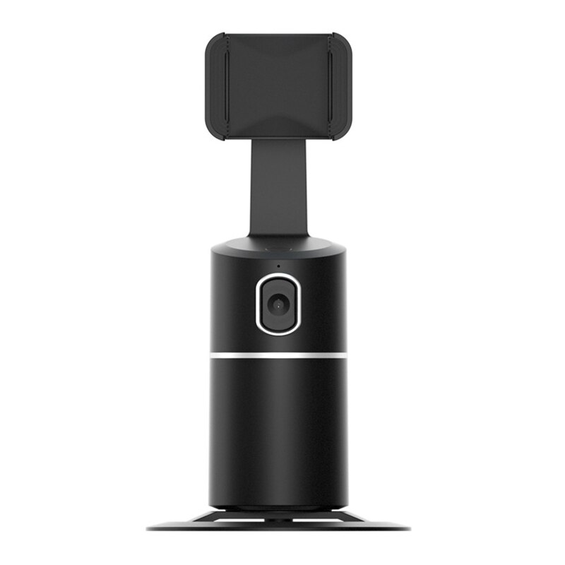 Portable All-In-1 Smart Selfie Stick 360 degree Rotation Auto Face & Object Tracking Camera Phone Mount Holder: black