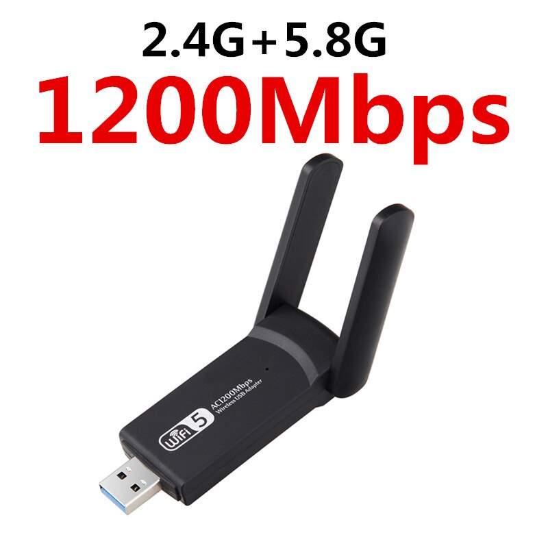 1900Mbps/1200Mbps USB WiFi Adapter 5GHZ USB3.0 WI-FI Adapter Dual Band Wifi Antenna Wireless Receiver for Desktop Laptop: 1200Mbps