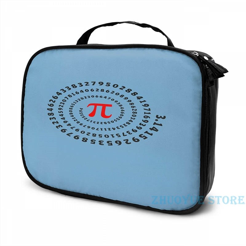 Pi, Spiraal, Wetenschap, Wiskunde Math, Irrationele Nummer, sequence Usb Lading Rugzak Mannen Schooltassen Reizen Laptoptas: Cosmetic bag