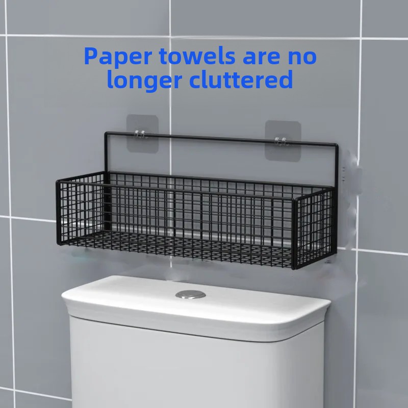 Bathroom Wall-Mounted Storage Shelf Toilet Washstand above Toilet Storage Rack No-Drilling Required Bathroom Organizer