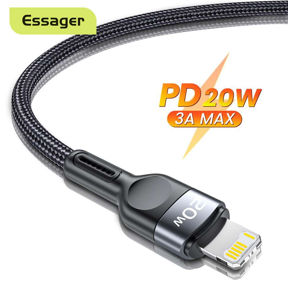 Essager USB C Kabel Für iPhone 12 11 Profi Max Xs PD 20W Schnelle Ladung USB Typ C Für iPhone iPad Ladegerät Daten Kabel Draht Kabel 2M