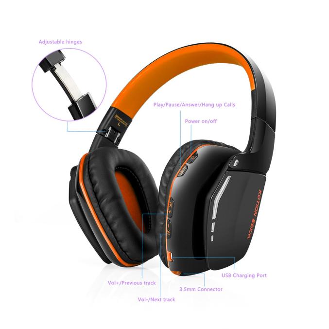 Opvouwbare Draadloze KOTION ELKE B3506 Bluetooth Hoofdtelefoon Headset Opvouwbare Game Headset Voor Laptop MP3 Palyer Smart Telefoon R0415