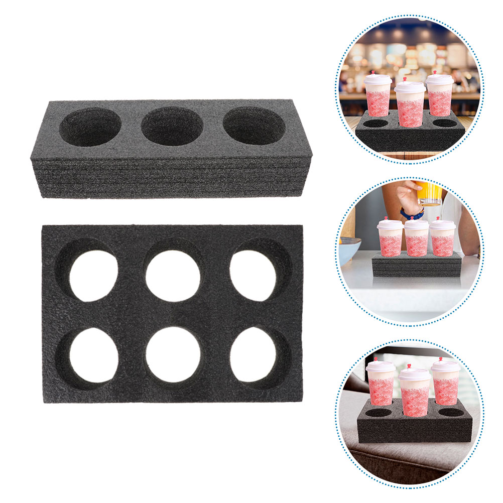 Multi Holes Cup Holder Foam Cup Carrier Tray Drink Carrier Takeout Cup Tray Beverage Packing Tool