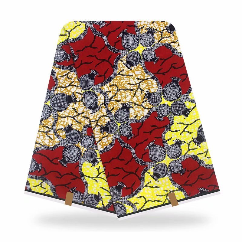 Seneste originale ægte afrikansk voks 100%  bomuldsstoffer stof med afrikansk vokstryk 6 yards til syning  y20702-6: Som billede 19