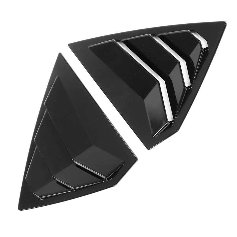 Rear Side Window Louvers Trim Air Vent Scoop Shades Cover for Car