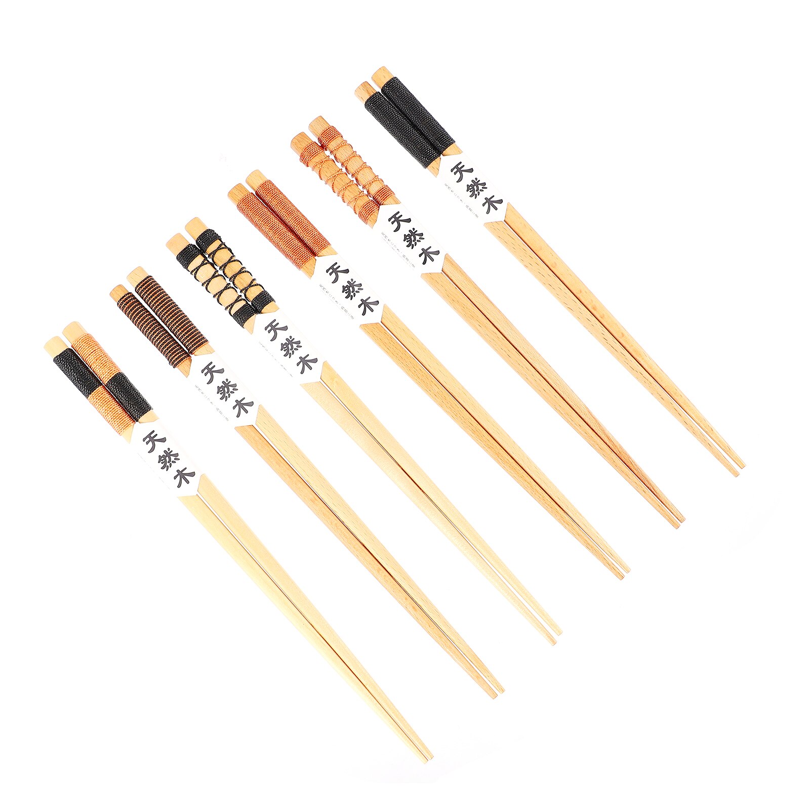 1 Set 6 Pairs Durable Wooden Long Chopsticks Practical Pot Chopsticks