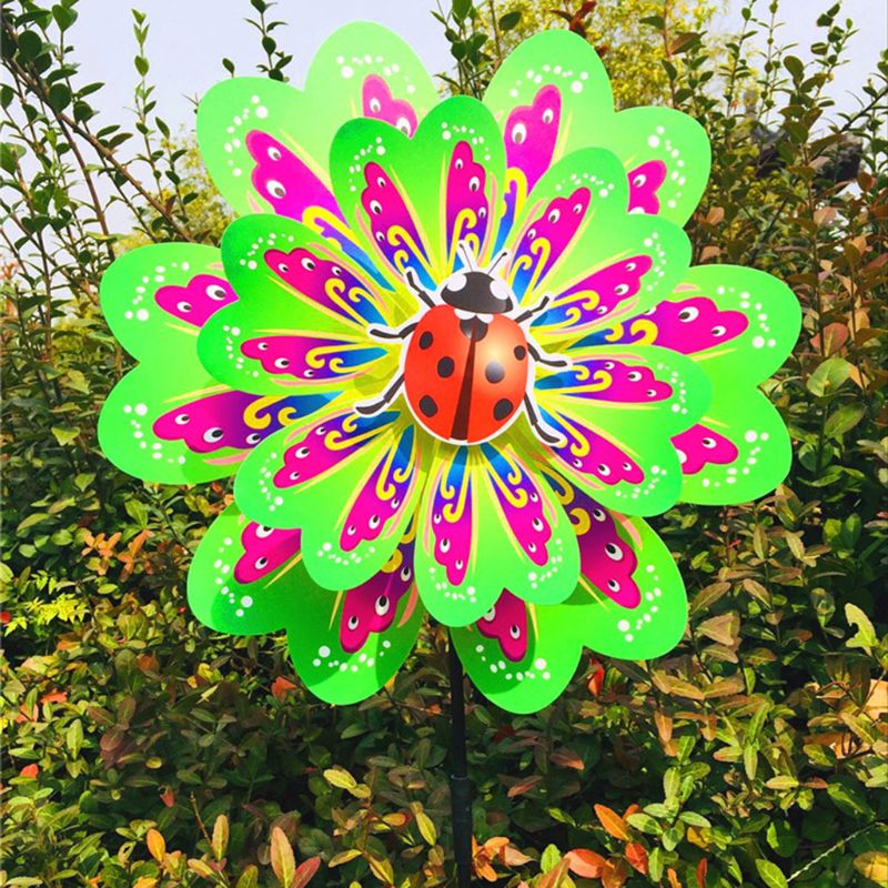 Insekt vindmølle vind spinner bi sommerfugl børn legetøj udendørs traditionelt legetøj haven fest dekoration roterende