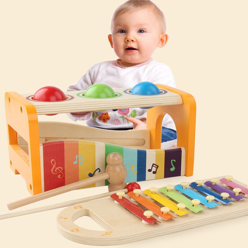 Music children's early education music educational piano piling baby toys percussion toys safe and wood
