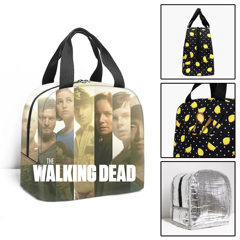 The Walking Dead przenośna torba chłodząca do drugiego śniadania dzieci Student izolacja termiczna torba na żywność podróż pojemnik na Lunch na piknik dla mężczyzn: 010