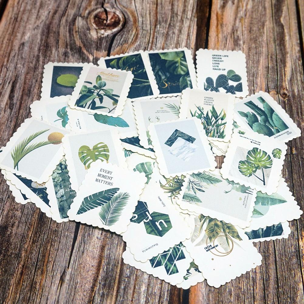 42PCS DIY Stickers Cute Plants Diary Paper Sealing Stickers Scrapbooking Diary Diy Album Stationery Stickers