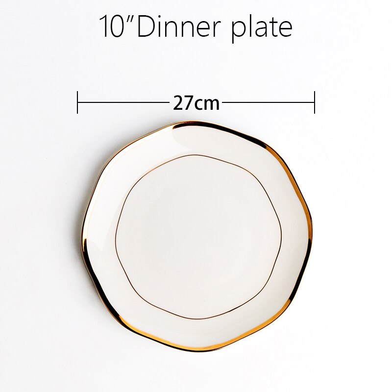 10 & 8 & 4 inch, real bone china dinner plate set, white porcelain plate, dishes for restaurant, white porcelain tray: 10 Dinner plate