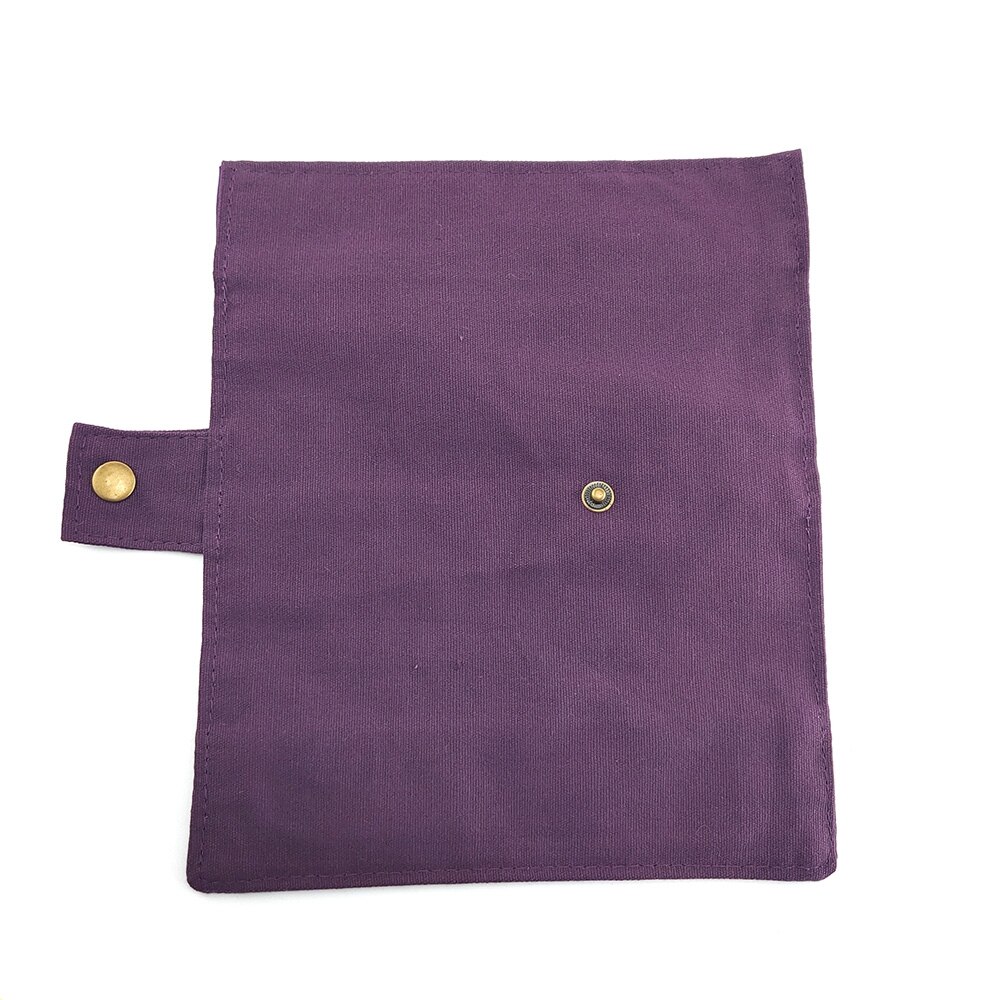 1Pc Opbergtas Bestek Set Canvas Doek Zakken Reizen Camping Buggy Tas Bestek Brush Pouch Herbruikbare Pen Zak Neutrale snap Stijl